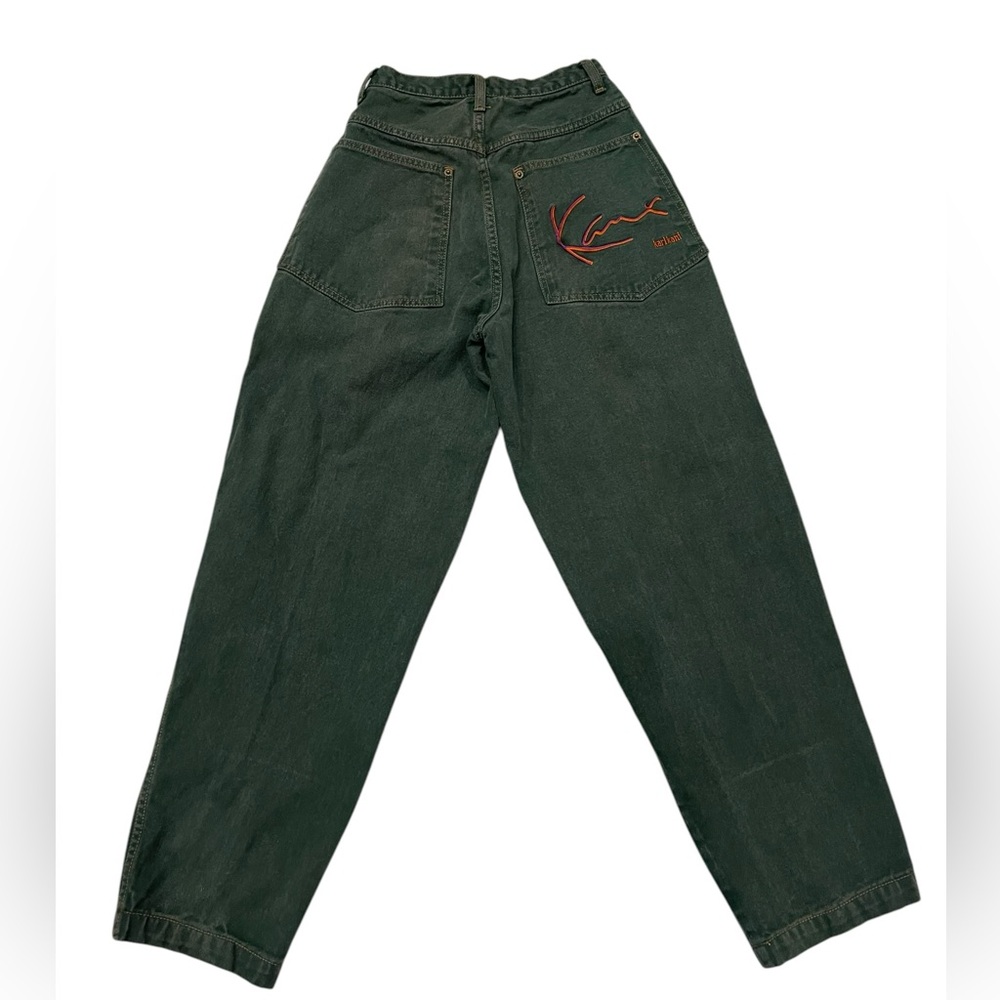 Karl Kami Dark High-Waisted Green 90's Baggy Made In USA Size: XS/28 - Picture 5 of 11